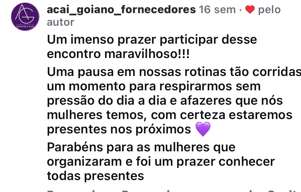 Depoimento real de participante 5