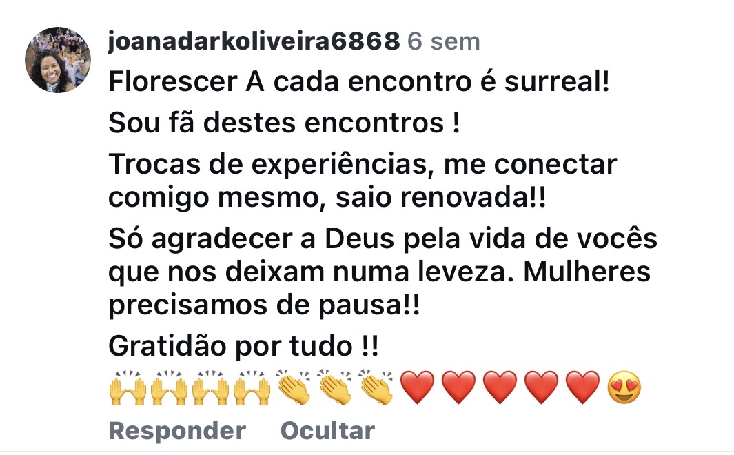 Depoimento real de participante 7