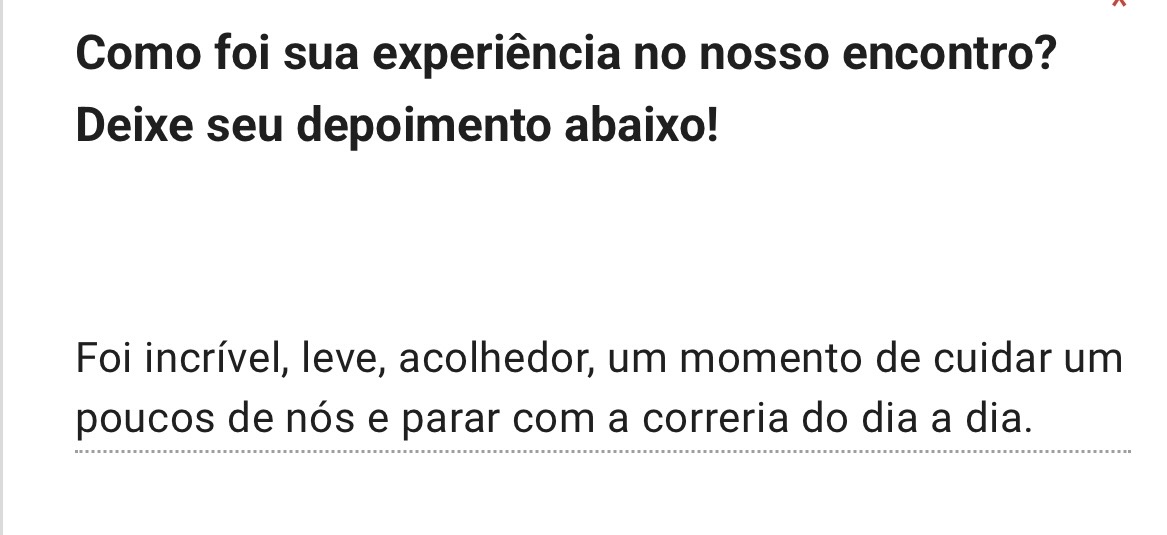 Depoimento real de participante 4
